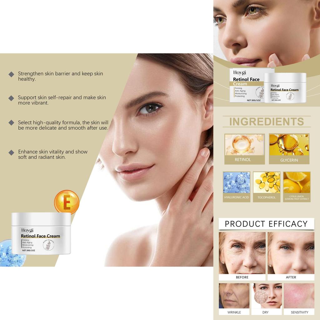 Hoygi Retinol Moisturizing Cream With Brightening And Hydrating Collagen Formula