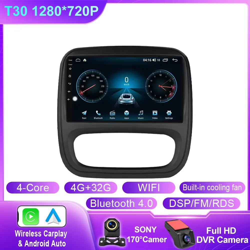 Android 14 For Renault Trafic 3 2014 - 2021 For Opel Vivaro B 2014 - 2018 Auto Radio Multimedia Car Player GPS Video Cam Dash BT