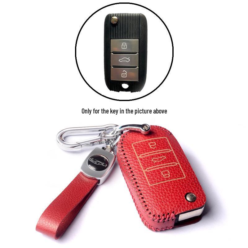 Roewe RX5/i5/i6max/350/360/RX3 Cowhide Key Case with Snap Button