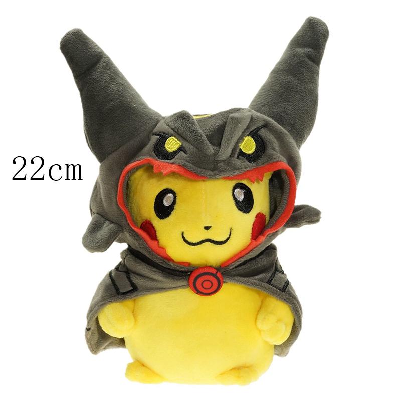 Pikachu Cosplay Cos Eevee Plush Toys Pikachu Peluche Garchomp Tyranitar Lucario Rayquaza Morpeko Gengar Plushies Stuffed Doll