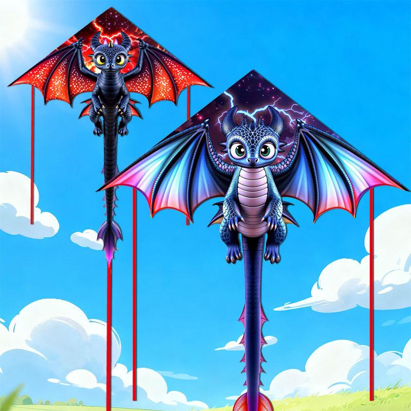 Creative 1.4M Large Dragon Kite Cute Lifelike 3D Dragon Outdoor Sport Fun Flying Kite For Child Toy