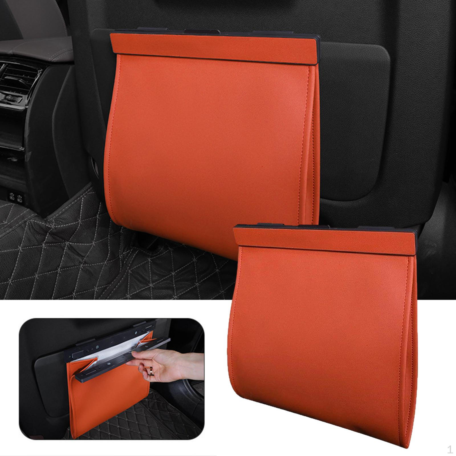 

Car Garbage Bags And Waste Bins, Waterproof PU, Organizer with Lid, Versatile for Keeping Clean, оранжевый