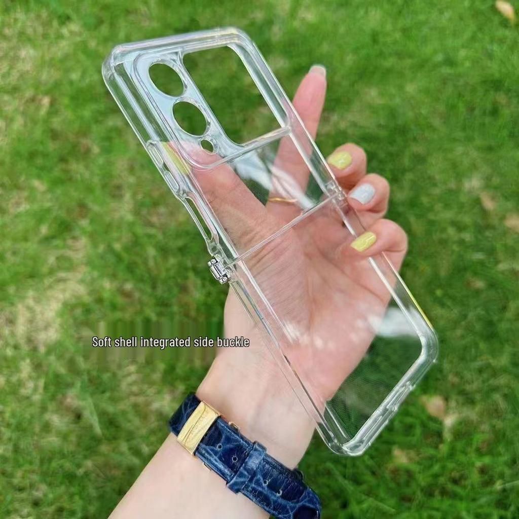 Huawei Nova Flip Phone Case: Foldable with Anti-Drop TPU Soft Shell, Side Hanging Strap, Metal Buckle.