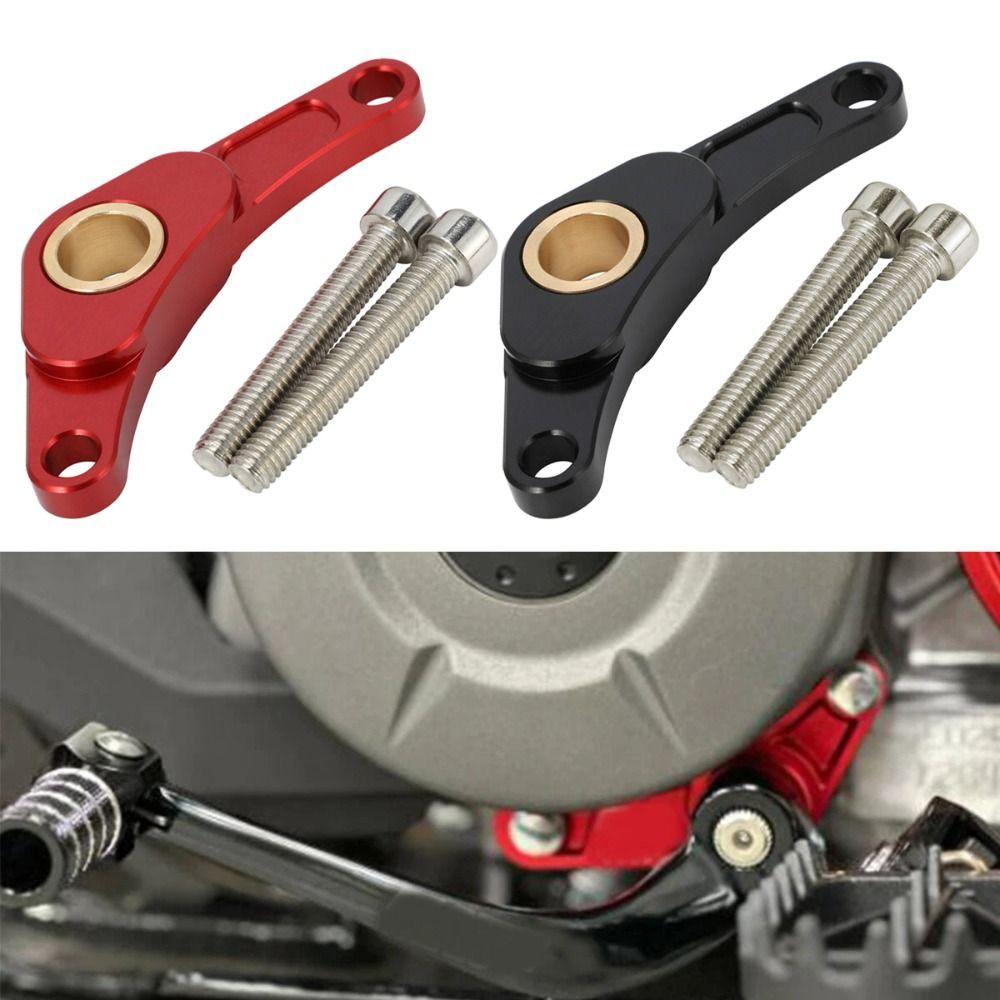 CNC Machined Shifter Bracket Billet Aluminum Red Black Color Shift Lever Support Stabilizer for Honda CRF 110