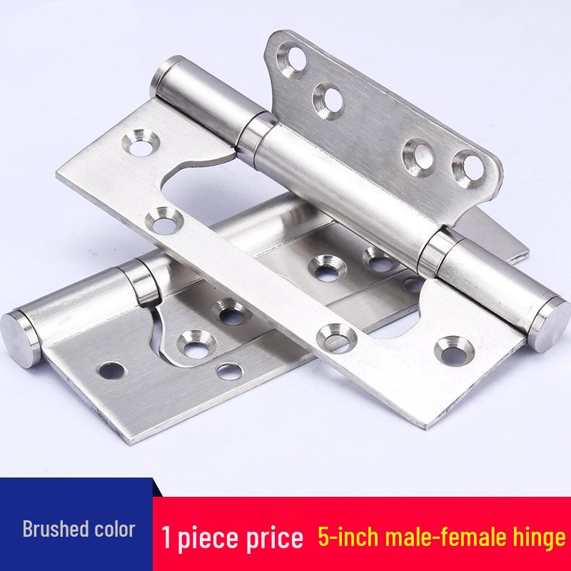 4-Inch Thickened 304 Stainless Steel Mortise-Free Silent Bearing Door Hinge