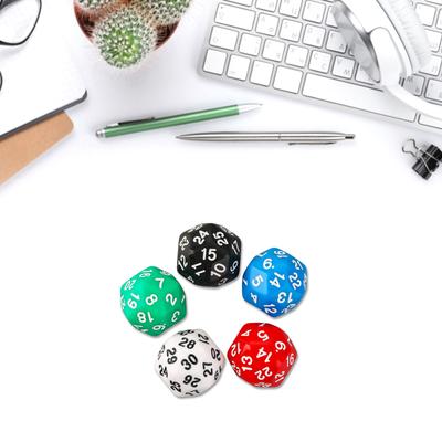 Juego de 5 Piezas Dados Poliédricos Acrílicos Colores Digitales Mixtos Dados Numéricos para Niños Juguetes Educativos Juegos de Mesa DIY