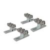 4Pcs Hoist Trolley 6 Wheel T Type Trolley Roller Assembly Hardware for DIY Projects