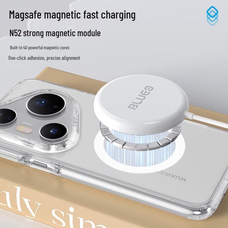 Mr. Blue Gorilla Transparent Magnetic Drop-Proof Phone Case for Huawei Pura 80 Series