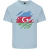 Torn Azerbaijan Flag Azerbaijani Day Football Unisexs Light Cotton TShirt