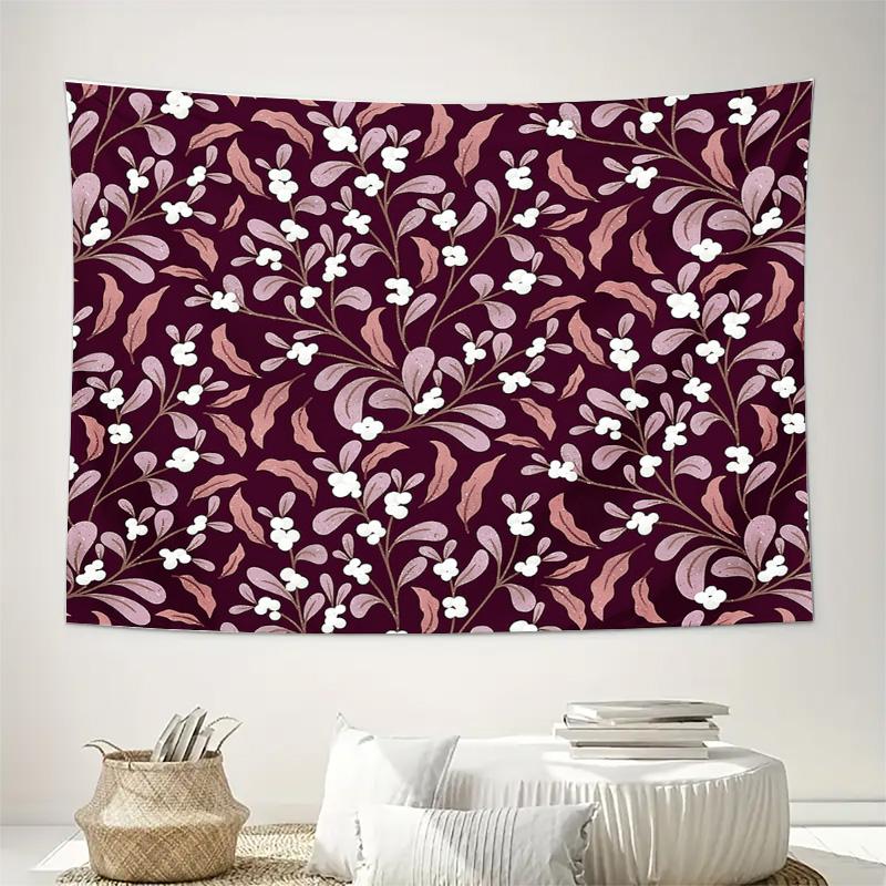 Botanical Tapestry Forest Wall Hanging Nature Decor Fern Leaves Floral Room Divider Backdrop Home Dorm Aesthetic Vintage