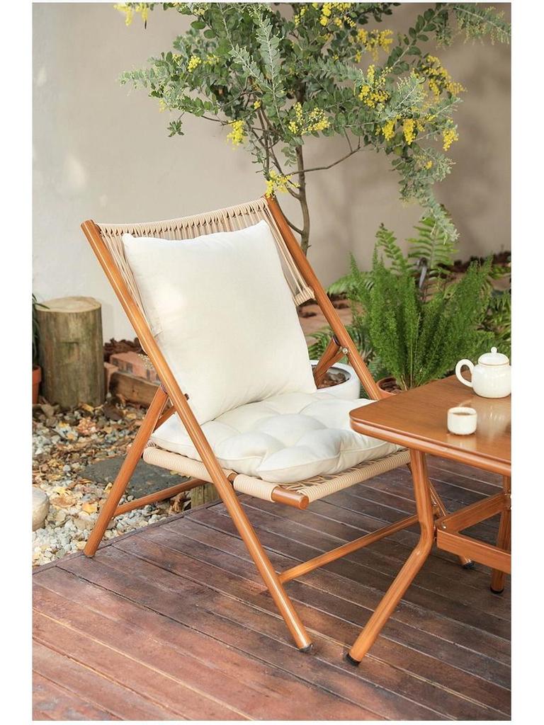 A1R Meiqi Outdoor Patio Rattan Balcony Furniture: Folding Table, Lounge, Sofa Chairs for Garden, Porch, or Courtyard.