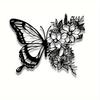 Butterfly Metal Wall Art Rustic Boho Iron Hanging Floral Accents Indoor Outdoor Farmhouse Home Decor Gift