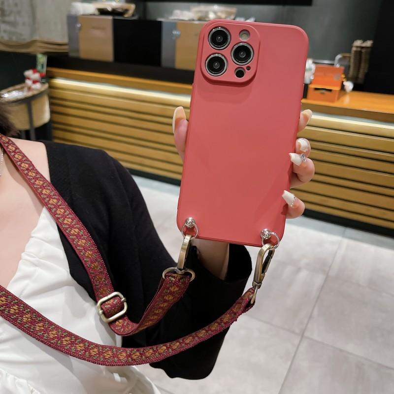 Klassische Hülle mit Band für OPPO Realme C55 C53 C35 C33 C31 Finx X6 X5 Lite X3 Reno 11 10 Crossbody Nackband Lanyard Silikonhülle