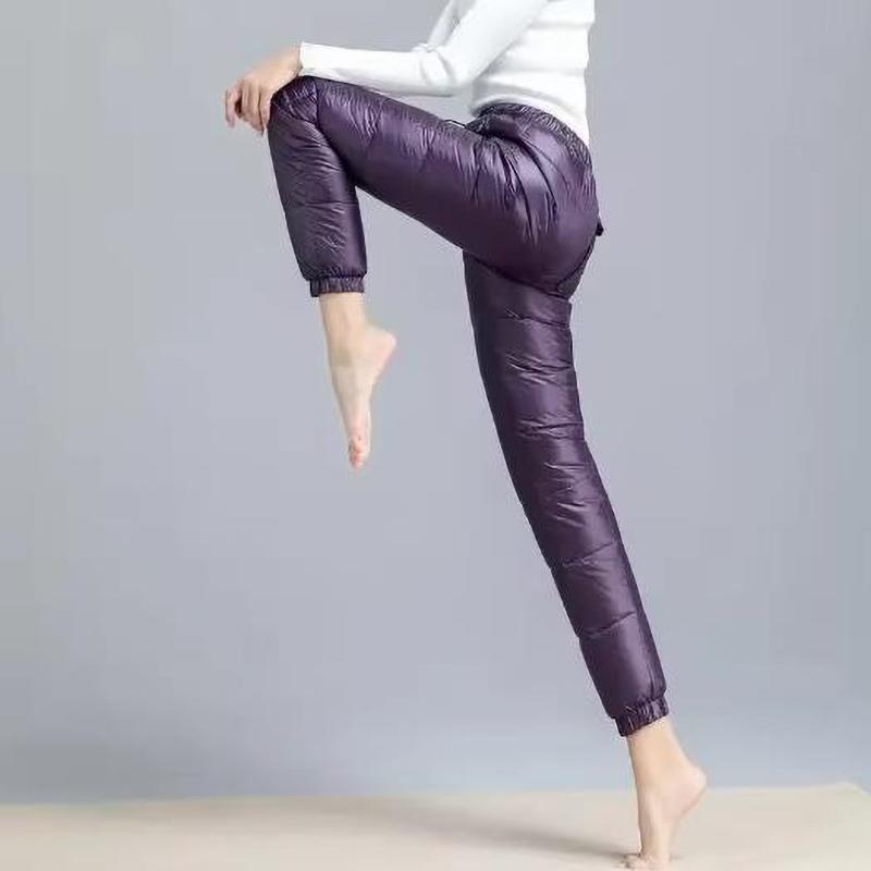 Damen Casual Hosen Übergröße Warm Winter Jogginghose Winddicht Elastisch Hohe Taille Sweatpants Schnee Kleidung