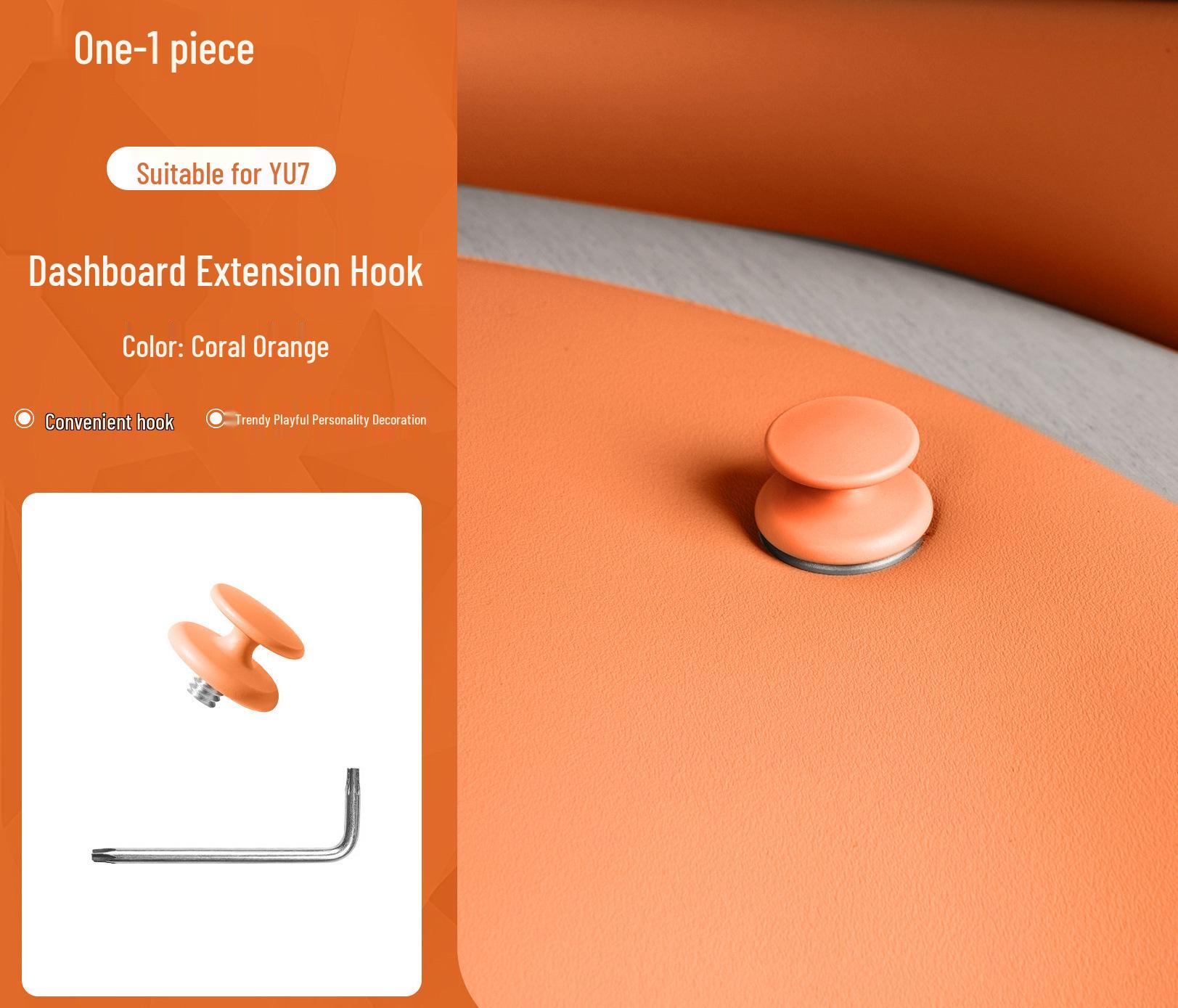 Multifunctional Car Storage Hook with Metal Screws for Xiaomi YU7 Dashboard
