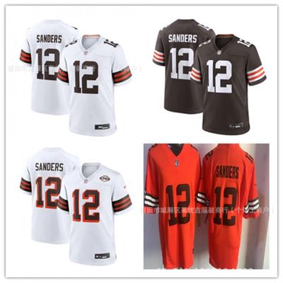 Cleveland Browns 12 Shedeur Sanders Football Jersey Men Women Unisex Sportswear