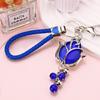 Charming Water Drill Moonstone Tulip Car Keychain For Women With Floral Design