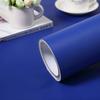 PVC Dark Blue Wall Sticker Self-Adhesive Solid Color Wallpaper Cabinet Refurbished Matte Film Waterproof Bedroom Room Decoration