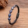 Genuine natural freshwater pearl bracelet, women's charm leather bracelet, baroque wedding jewelry