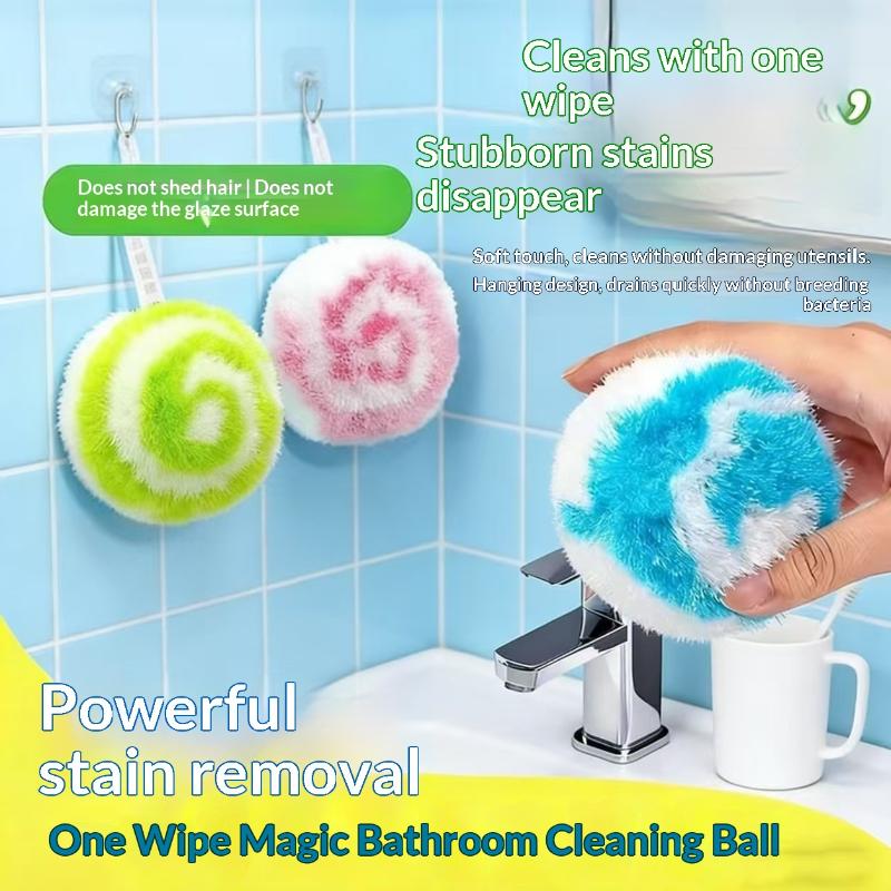 1/2/3Pcs Creative Soft Desktop Cleaning Ball No Shedding Cleaning Tool Bathroom Sink Brush Washbasin Faucet Brush For Home