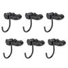 6PCS L Track Hook Double Stud Tie Down Fitting Carbon Steel for Truck Bed Trailer Cargo Control Pickup RV ATV