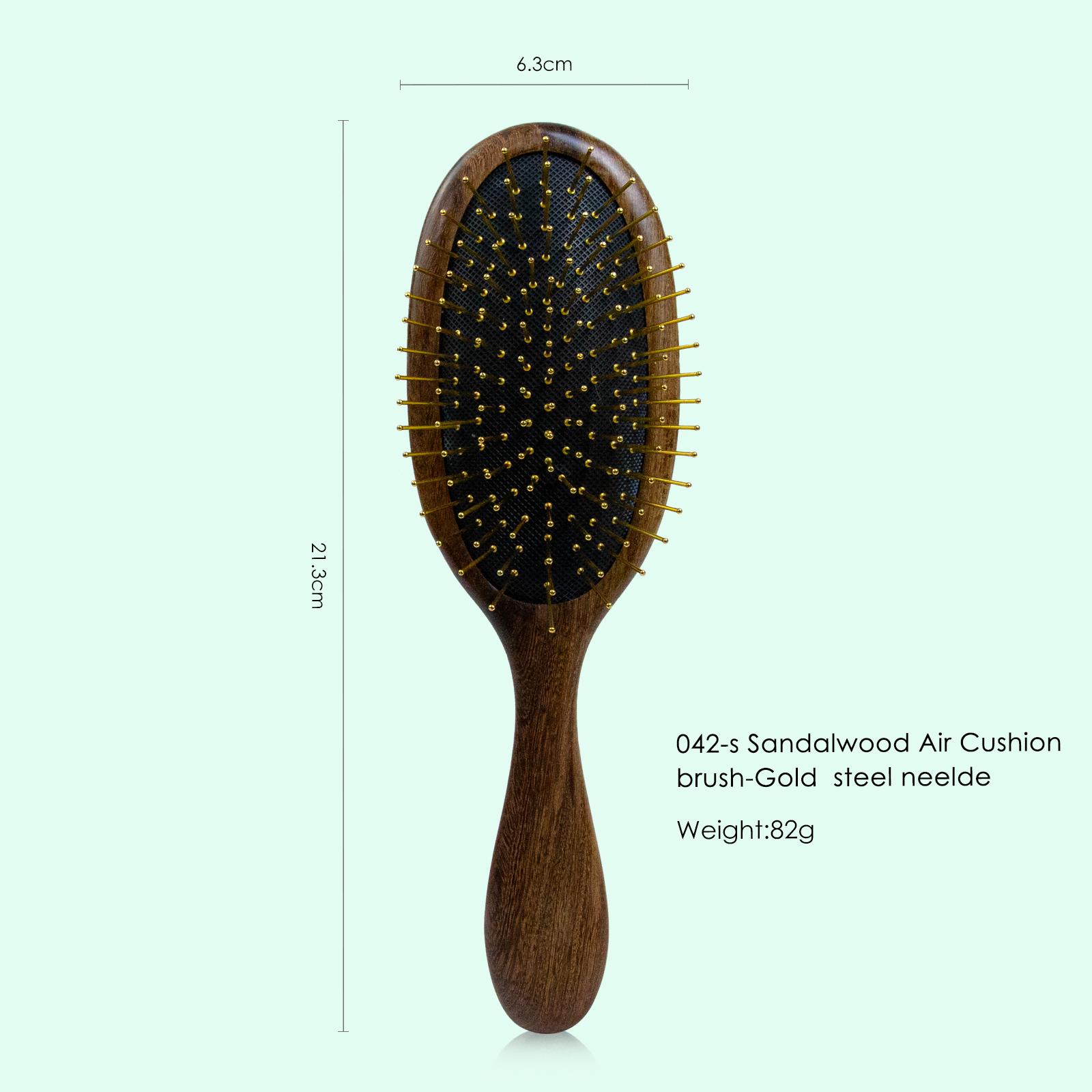 Hot Sale Popular High Quality Metal Pins Nylon Teeth Boar Bristle Sandal Wood Brushes Big Small Size
