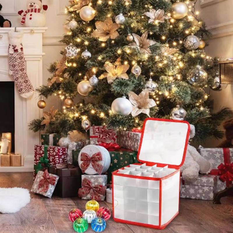 64 Grid Baubles Storage Box Christmas Balls Storage Xmas Tree Decorations Christmas Ornament Organizer Jewelry Toys Storage Box