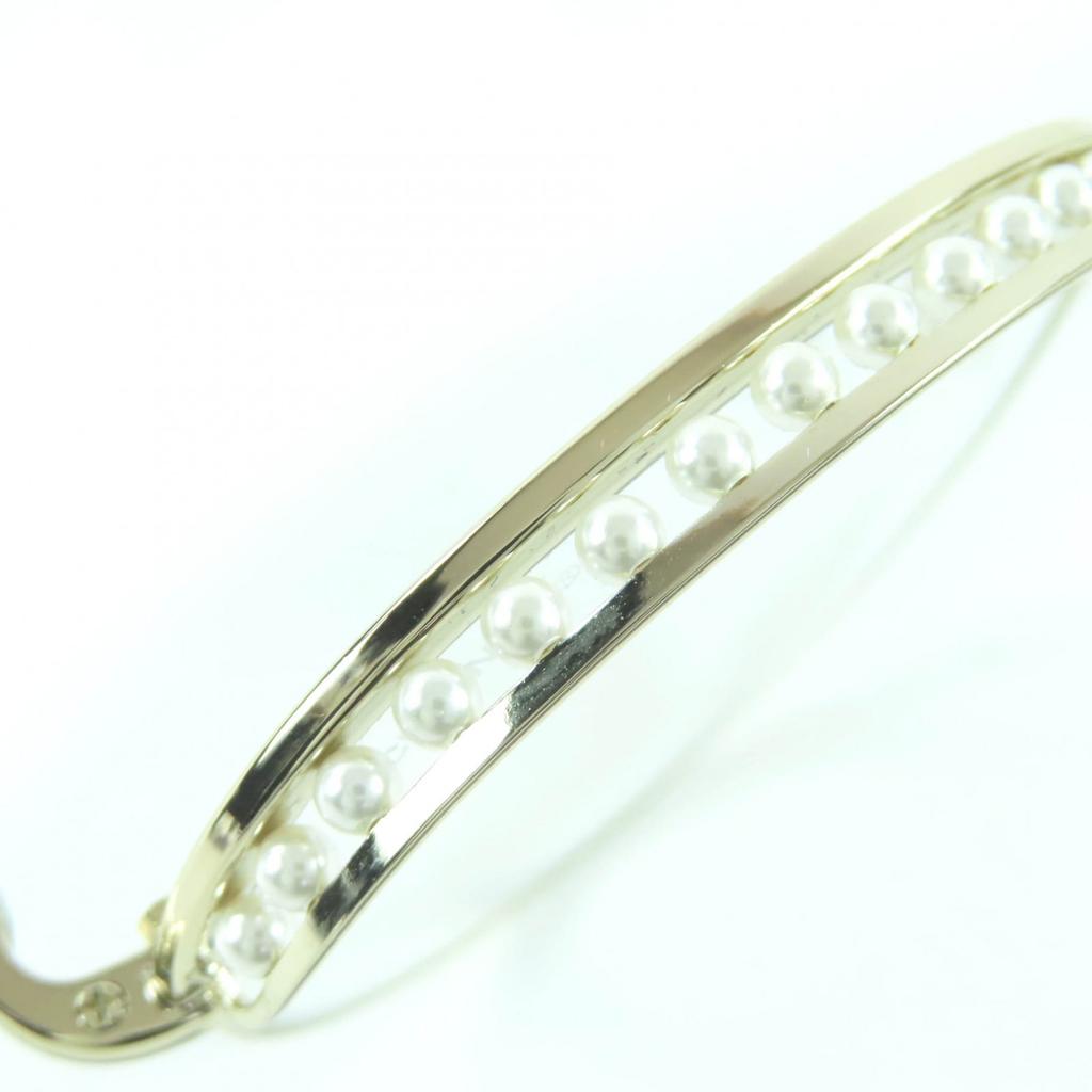 Excellent CHANEL Glasses COCO Mark Faux Pearl Sunglasses/Eyewear Gold Women 4247 Used