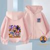 Halloween Style KPop Devil Hunter Girl Children's Zipper Hoodie Cute Cartoon Print Warm Windproof Autumn and Winter Fashion Clothing