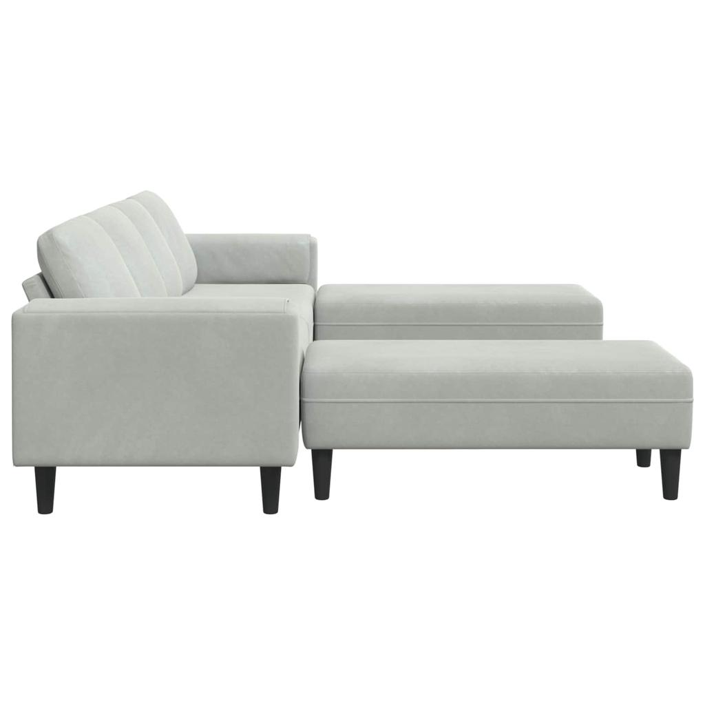 Living Room Sofa Set 3 pcs Light Grey 250 x 188 x 76 cm