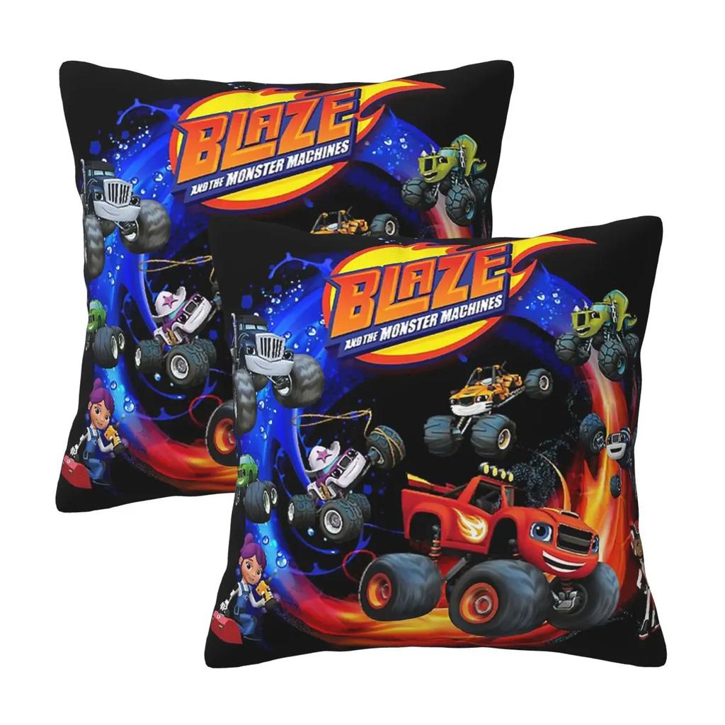 Blaze And The Monster Machines Active 2 Pcs Square Pillowcase Pillow Cover Cushion Comfort Throw Pillow For Home Sofa