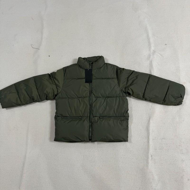 Mens Vintage Letter Stand Collar Padded Jacket Winter Thick Loose Warm Windproof Cotton Coat