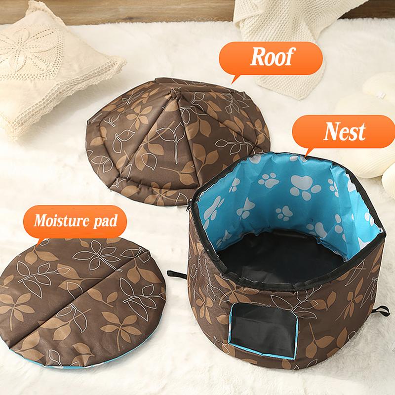 Cat House Dog Nest Waterproof Outdoor Winter Warm Pet Cave Insulated Outside Cat House Home Foldable and Washable Pet House