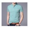 Mens Stand Collar Short Sleeve Slim Fit Big Size Solid Casual T Shirt