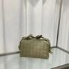 Womens Small Square Leather Crossbody Bag With Woven Detail Soft Genuine Cowhide Shoulder Phone Camera Daily Use