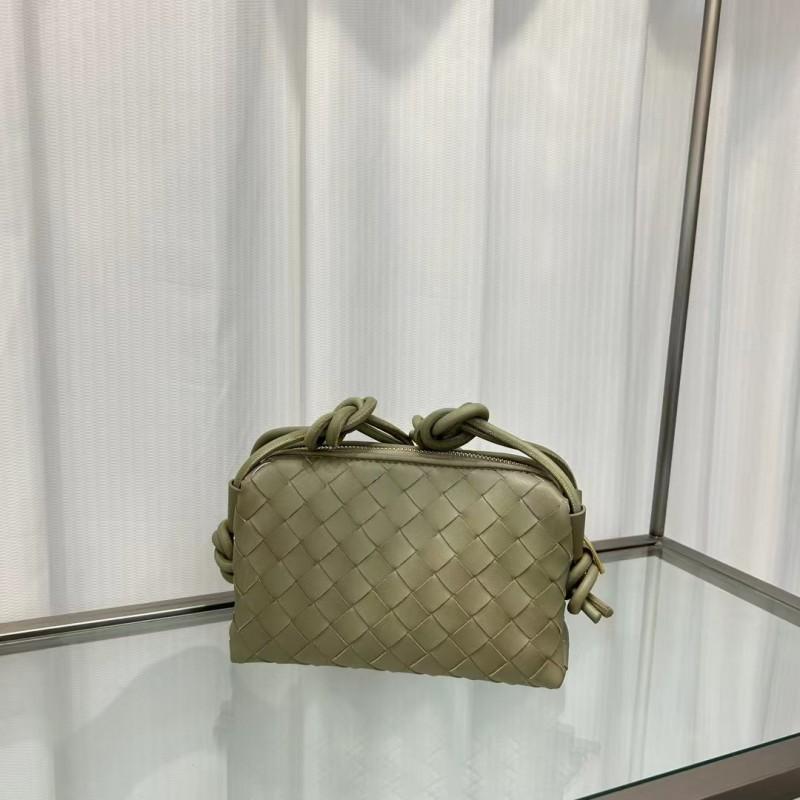 Womens Small Square Leather Crossbody Bag With Woven Detail Soft Genuine Cowhide Shoulder Phone Camera Daily Use