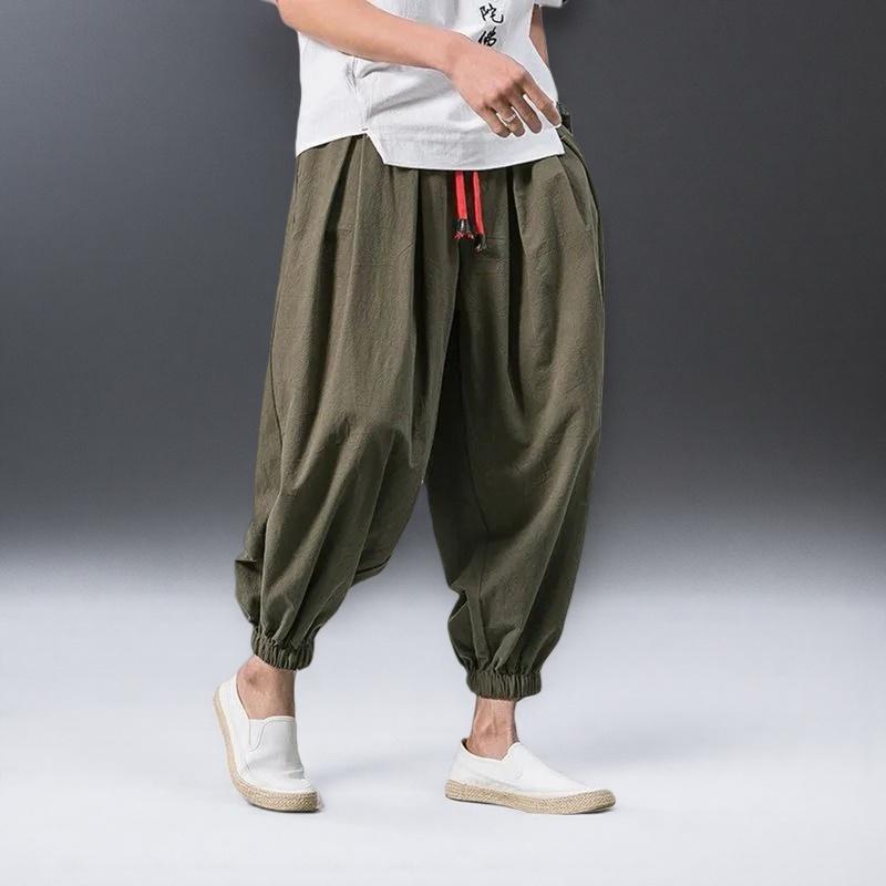 Men's Cotton and Linen Casual Pants