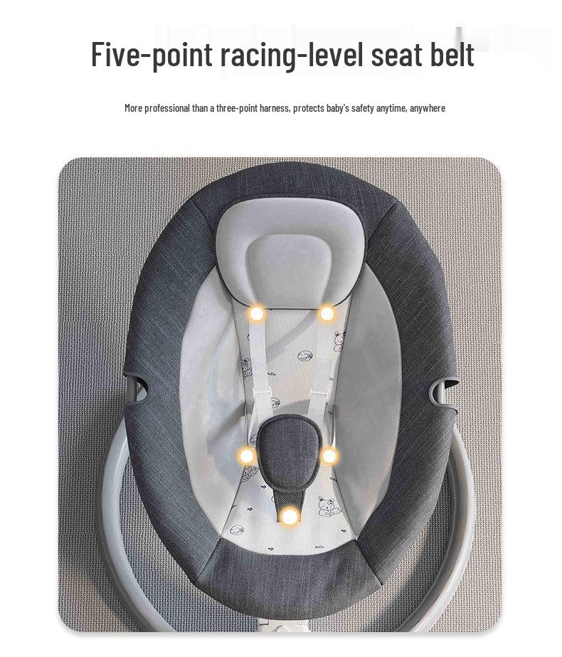 Electric Baby Rocking Chair with Music & Recliner - Newborn Sleep Aid Cradle