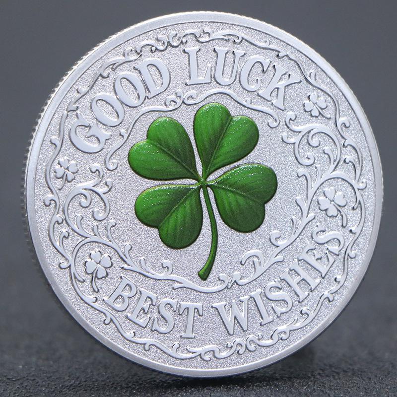 

Lucky Four-Leaf Clover Gold-Plated Silver Commemorative Coin #3 срібний