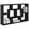 Wall Shelf Black Oak Look 85 x 16 x 52.5 cm Engineered Wood