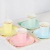 30/40Pcs Disposable Party Plates Tableware Macaron Color  Cake Plate Paper Cup Dishes Set Birthday Party Wedding Dinner Supplies