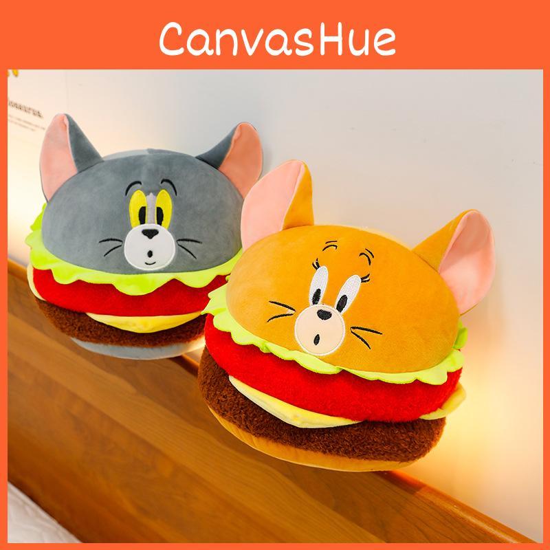 Tom Jerry And Burger Shaped Plush Toy Cute Cartoon Doll Kids Gifts Birthday
