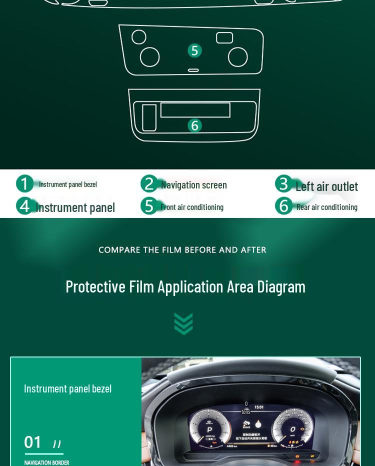 Infiniti QX60 Interior Film Console & Screen Protector (2022-2024)