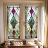 Buntglasfenster Sichtschutzfolie Vintage Dekorativ Mattiert Statisch haftend Wasserdicht PVC Wiederverwendbar UV Sonnenschutz Glasaufkleber Abdeckung