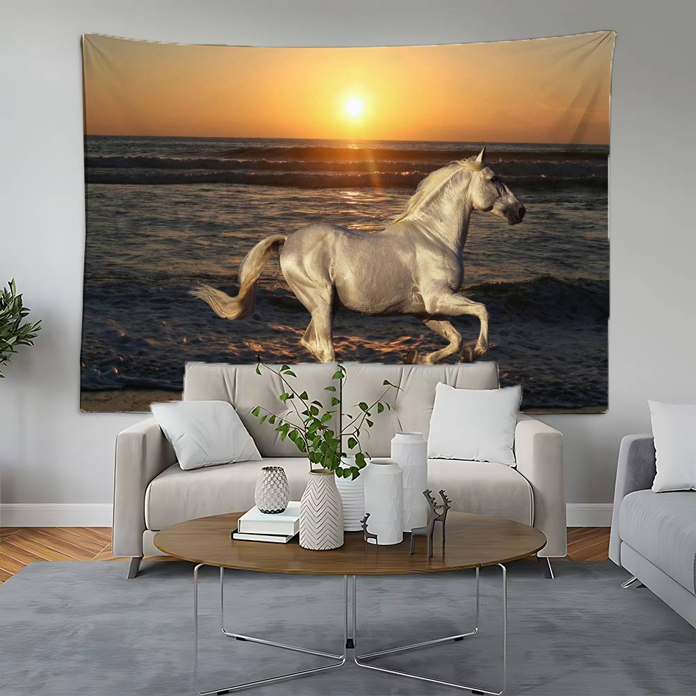 Running Horse Tapestry Customizable Tapestries Of Various Styleswall Hangings Celebrity Photo Printingwall Hangings