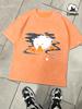 A Goose Free In The Water Design Snow Wash Men Tee Summer Retro T Shirt Soft Fashion Washed Clothing Unisex Cotton ONeck Tops