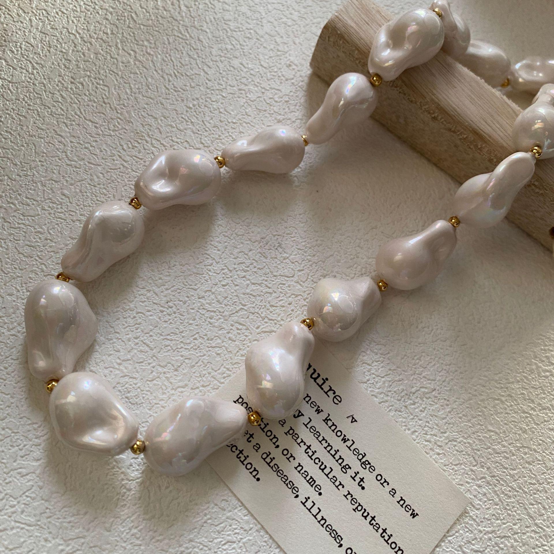 Барочное ожерелье женское нишевый дизайн высококлассная цепочка на ключицы блогер с универсальной личностью ожерелье