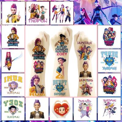 K-pop Escouade Chasseuse de Démons Tatouages Temporaires 20 Feuilles Transfert à l'Eau Dessin Animé Faux Art Corporel pour Fête Meilleur