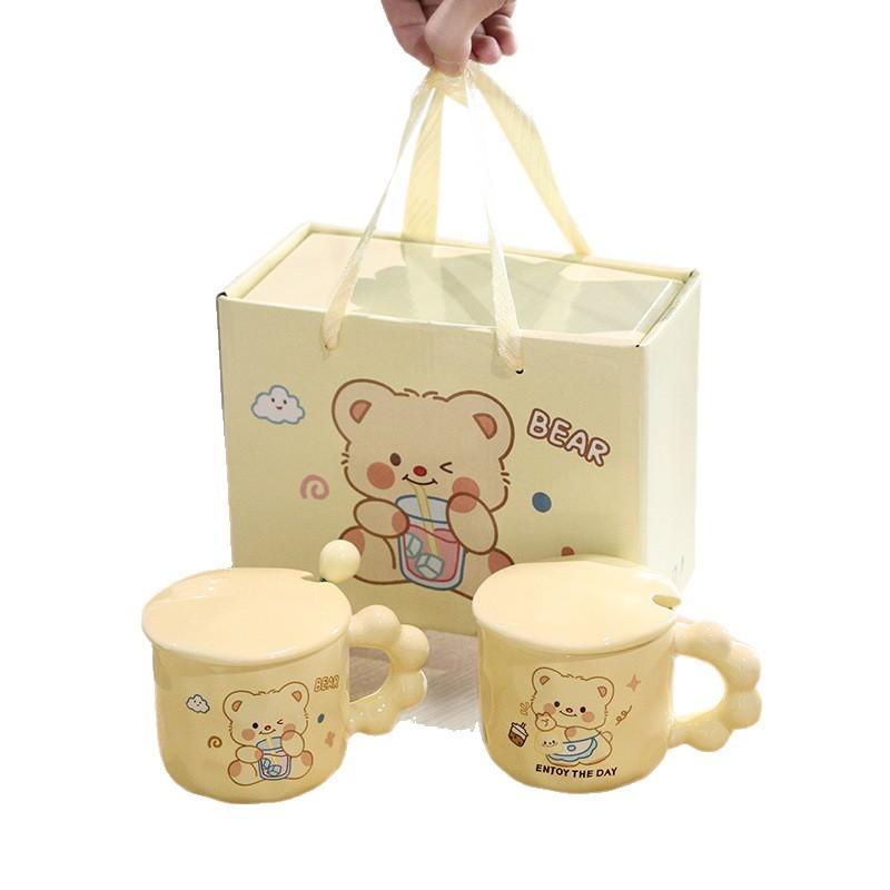 Cartoon Creative Practical Water Cup Mug Souvenir Ceramic Cup Set Gift