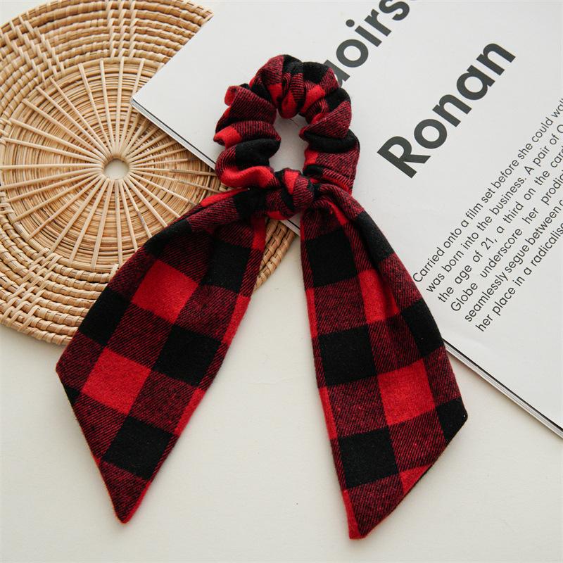 Christmas holiday new ponytail hair ring headdress European and American style large intestine hair ring Santa Claus